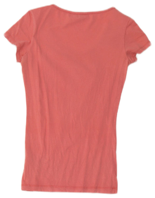 Guess Camiseta gráfica para mujer Top UK 4 XS Algodón rosa