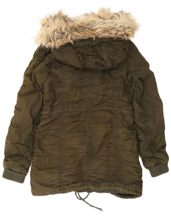 Miss Sixty Chaqueta Parka con Capucha para Mujer UK 42 Algodón Caqui Mediano