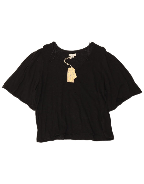 Blusa para mujer Fat Face Top UK 40 XL Algodón negro