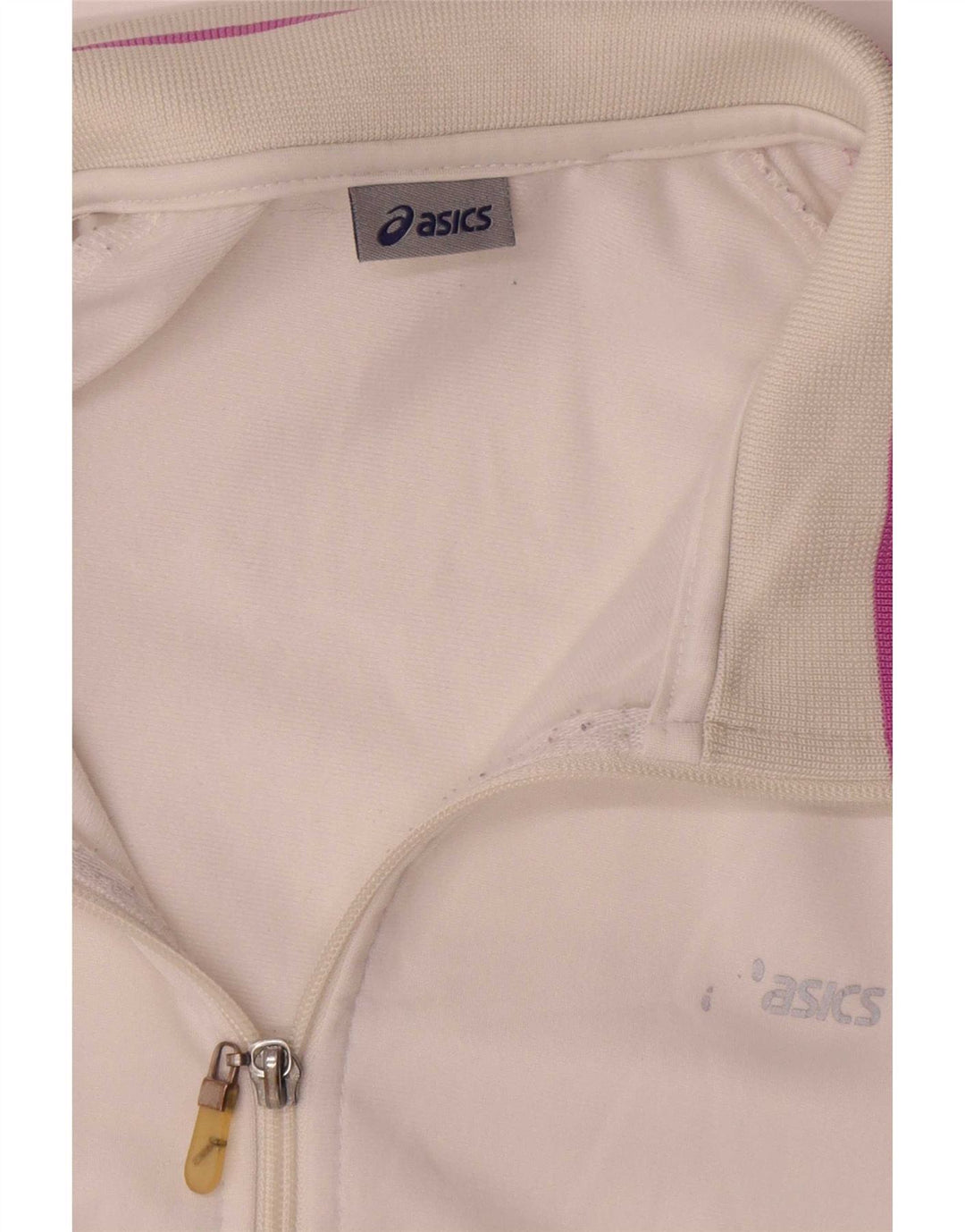 Asics - Chaqueta de chándal para mujer, talla 40, XL, color blanco, poliéster