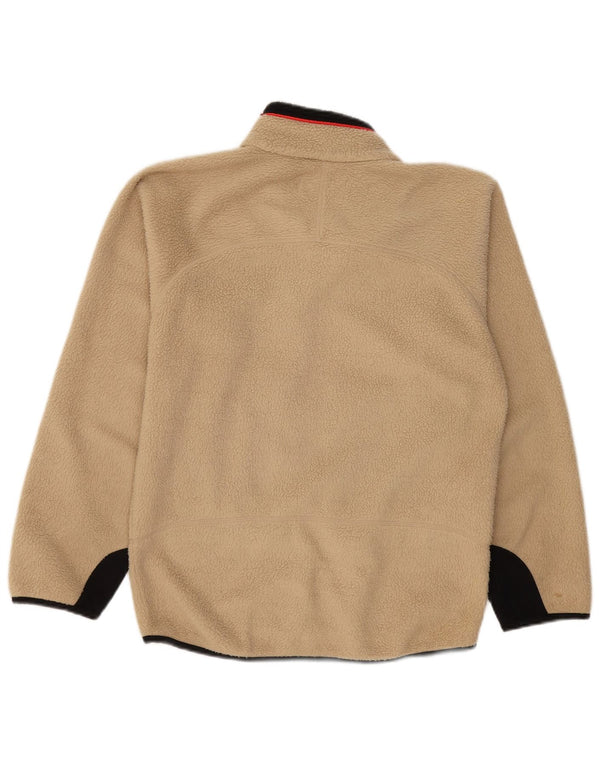 FILA Chaqueta polar para hombre UK 36 Small Beige Colorblock Poliéster