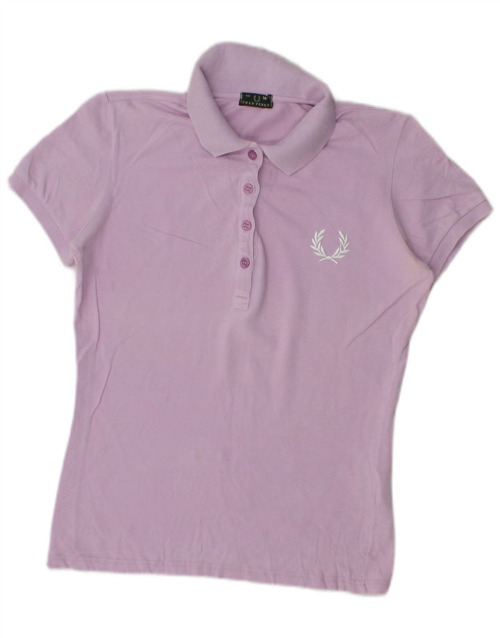 Fred Perry Polo para mujer UK 42 Algodón morado mediano