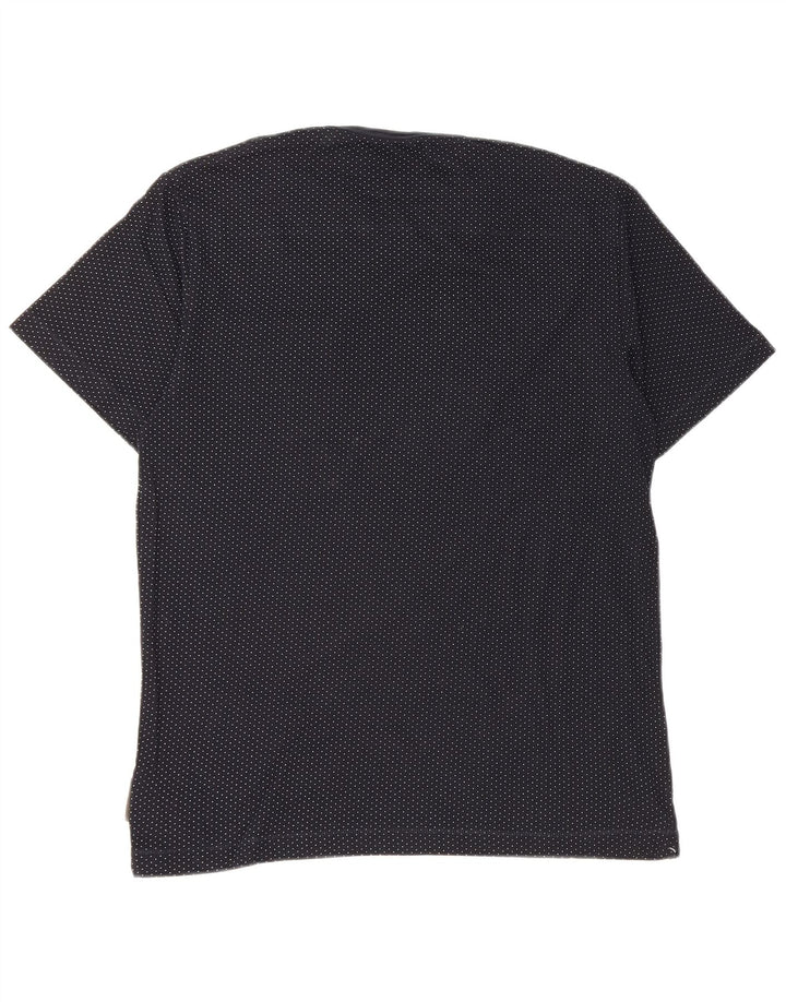 Camiseta para hombre French Connection Top mediano de algodón con lunares en azul marino