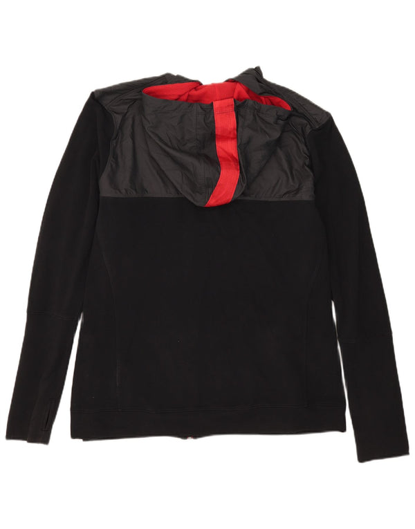 Nike Sudadera con capucha y cremallera para mujer UK 20/22 2XL Algodón negro con bloques de color