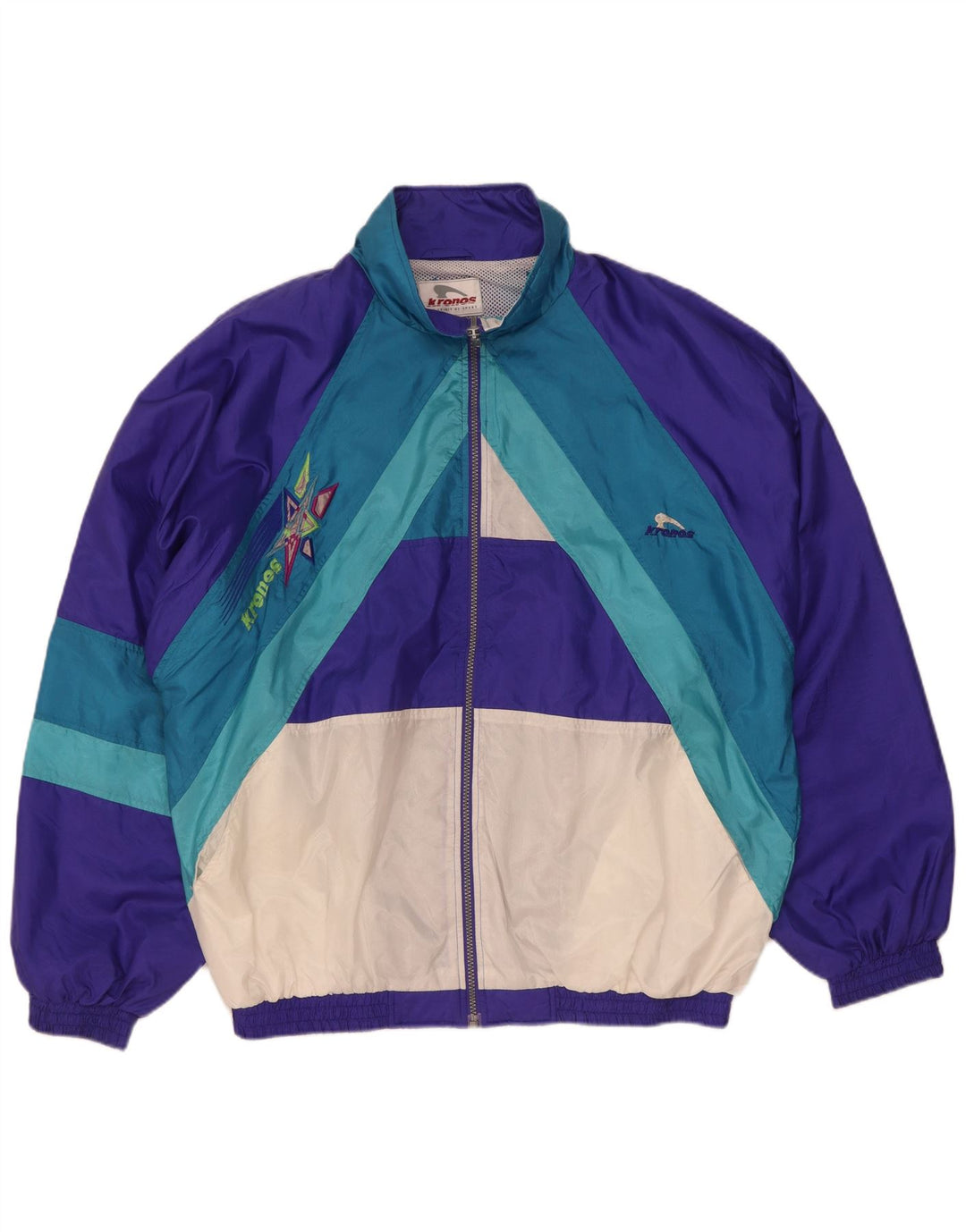 Kronos Hombre Chándal Top Chaqueta 2XL Púrpura Colorblock Nylon
