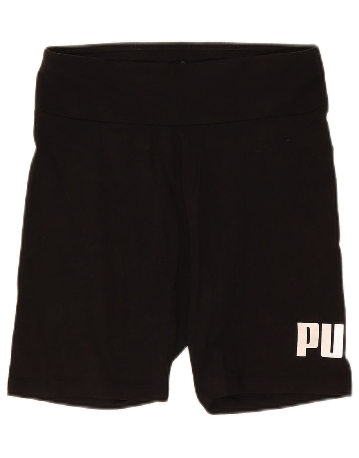 Puma - Pantalones cortos deportivos gráficos para mujer, talla 40, talla M, color negro
