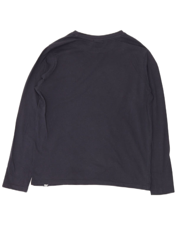 Camiseta Ellesse Hombre Manga Larga Algodón Azul Marino Medio