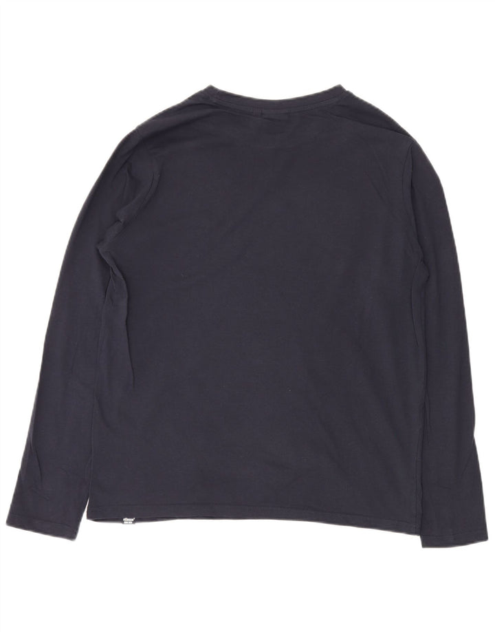 Camiseta Ellesse Hombre Manga Larga Algodón Azul Marino Medio