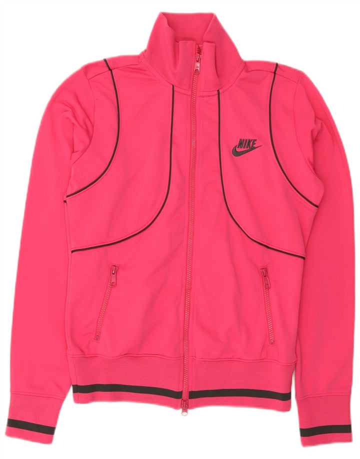 Nike - Chaqueta de chándal para mujer, talla 10/12, poliéster rosa medio