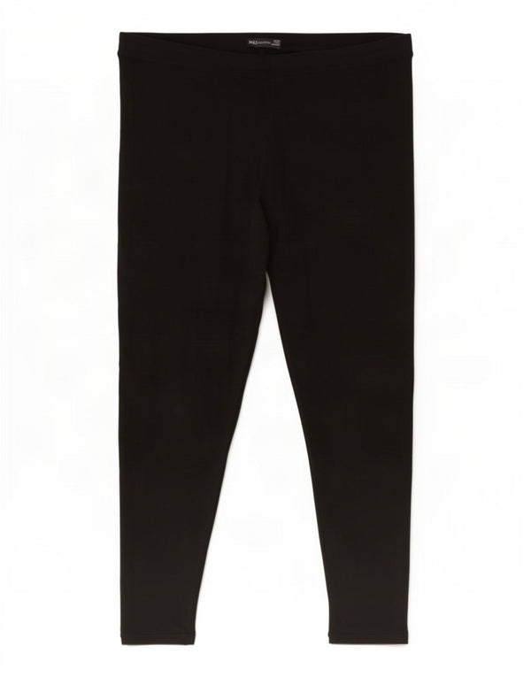 Marks & Spencer Leggings para mujer UK 20 2XL Algodón negro