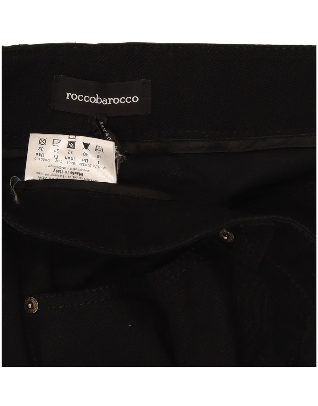 Roccobarocco Jeans Bootcut para mujer W32 L32 Algodón negro
