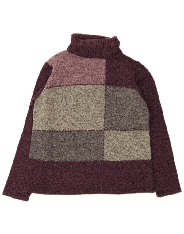Essentials - Jersey con cuello vuelto para mujer, talla 40/40, talla grande, color morado