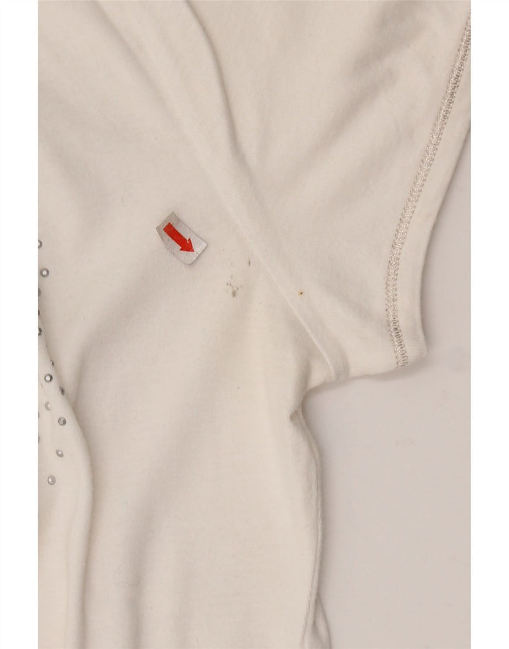 GAS Polo gráfico para mujer UK 40 XL Algodón blanco