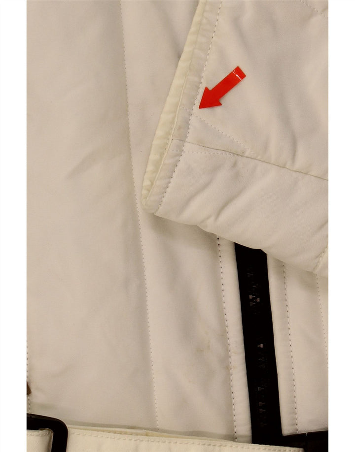 REFRIGIWEAR Womens Padded Jacket UK 16 Large White Nylon Vintage Refrigiwear and Second-Hand Refrigiwear from Messina Hembry 
