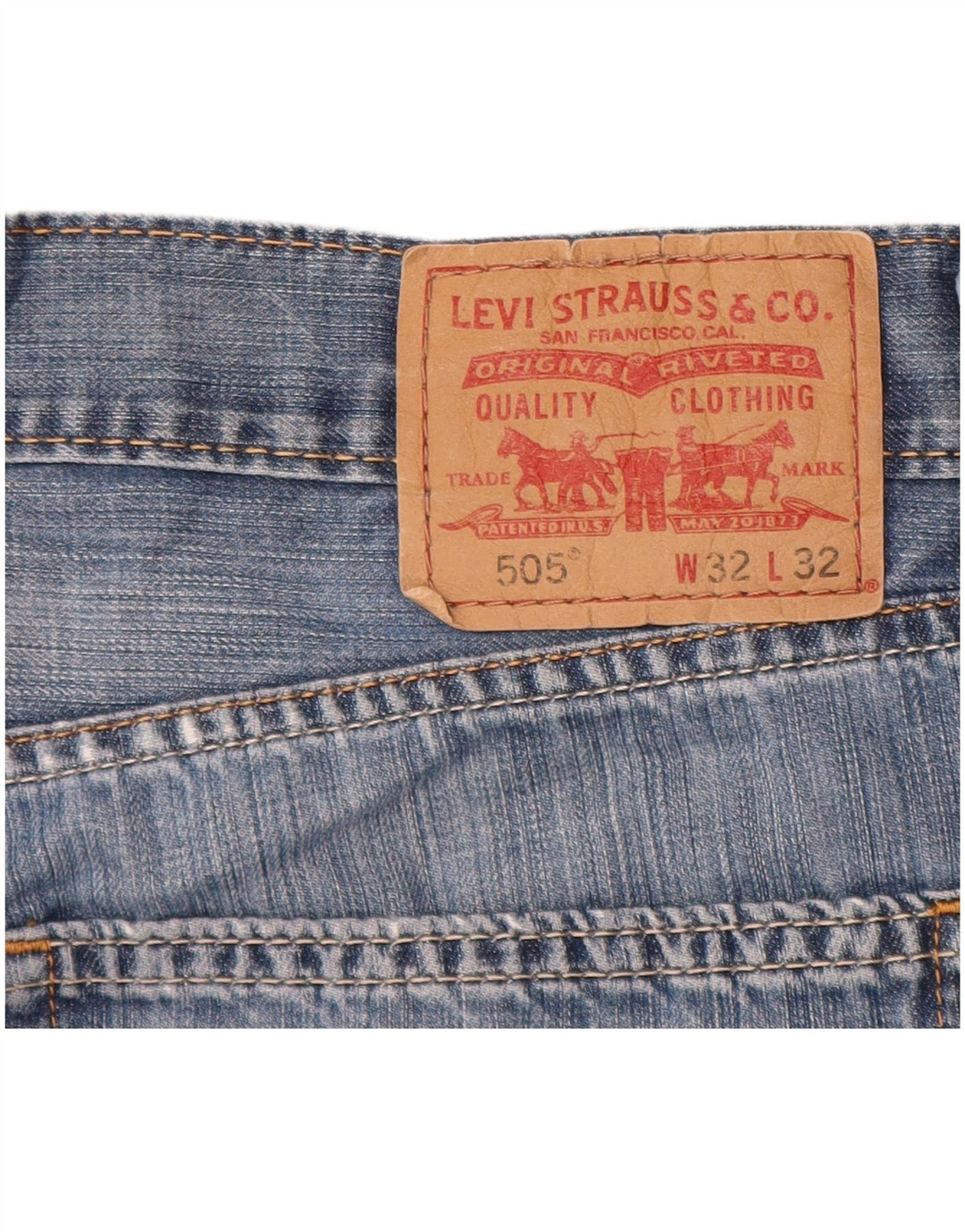 Levi's Mens 505 Shorts De Mezclilla W32 Algodón Azul Medio