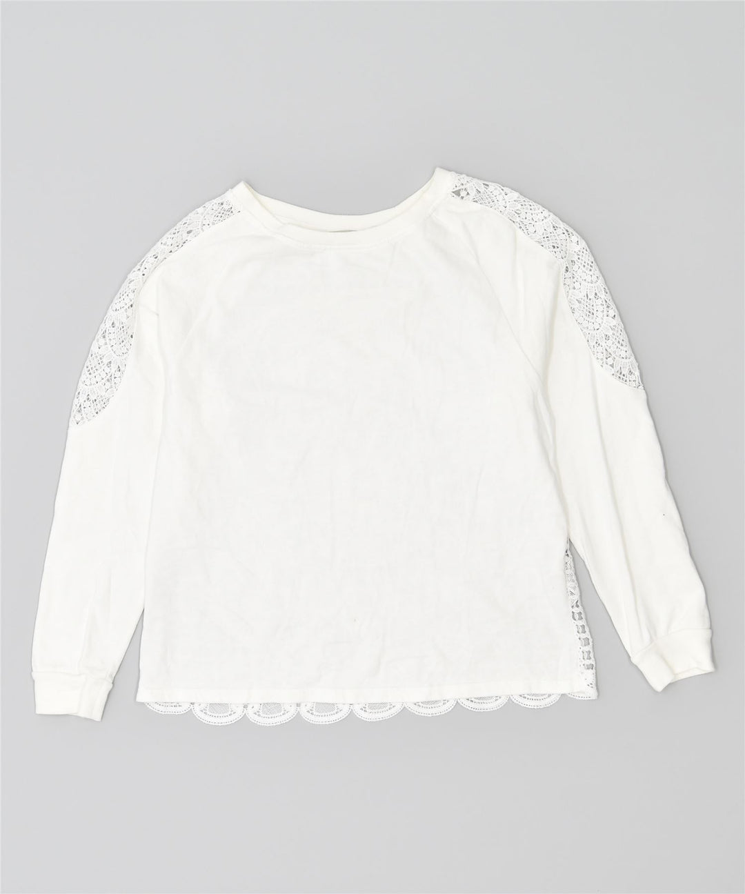 DESIGUAL - Sudadera extragrande para mujer, talla 40, algodón blanco grande