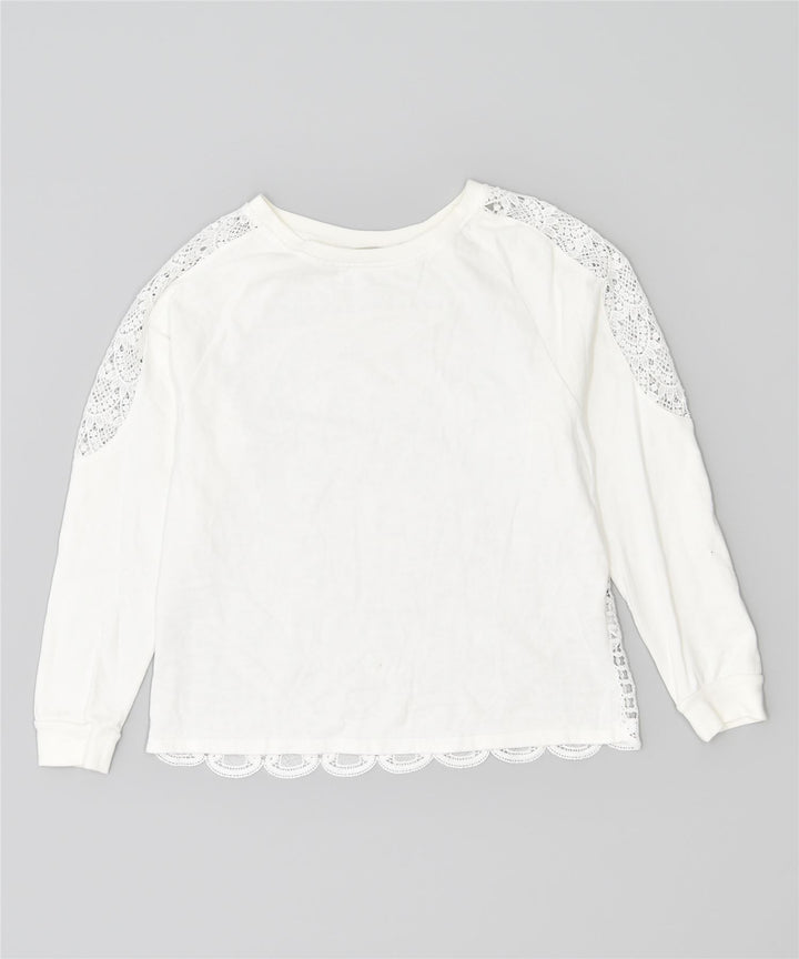 DESIGUAL - Sudadera extragrande para mujer, talla 40, algodón blanco grande