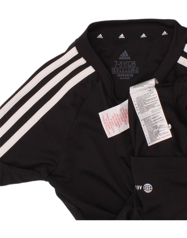 Adidas Boys Aeroready Camiseta Top 7-8 años Negro Poliéster