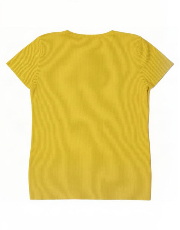 Zara Camiseta Mujer Top UK 40 Viscosa Verde Medio