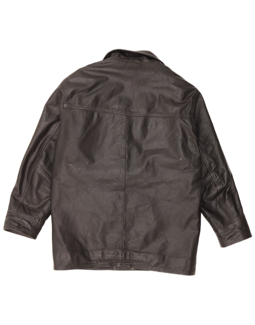 SHELTER BAY Mens Leather Jacket UK 38 Medium Black Leather