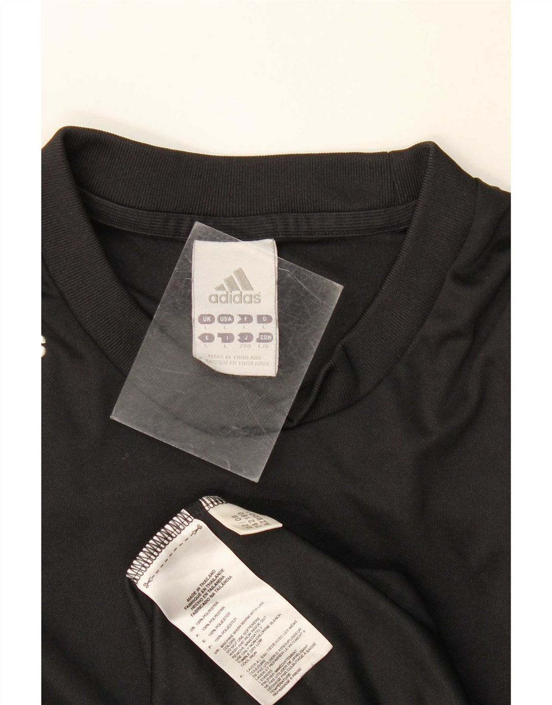 Adidas Mens Climalite Camiseta Top Grande Poliéster Negro