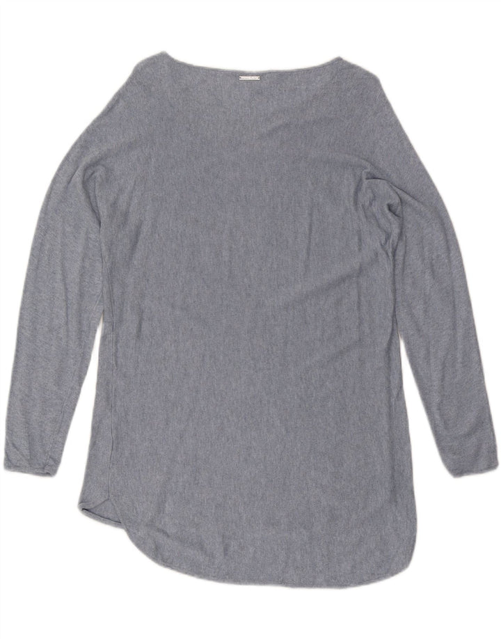 MICHAEL KORS Suéter tipo jersey con cuello barco para mujer UK 40 Azul medio