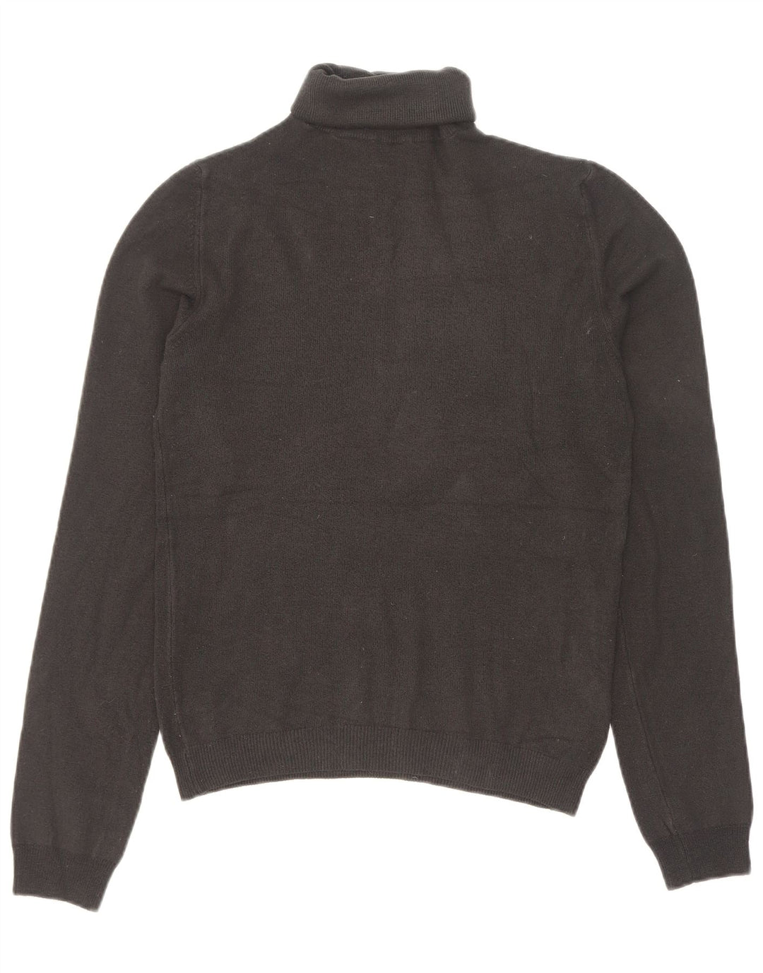 Zara Mujer Roll Neck Jumper Sweater UK 12 Medium Negro Acrílico