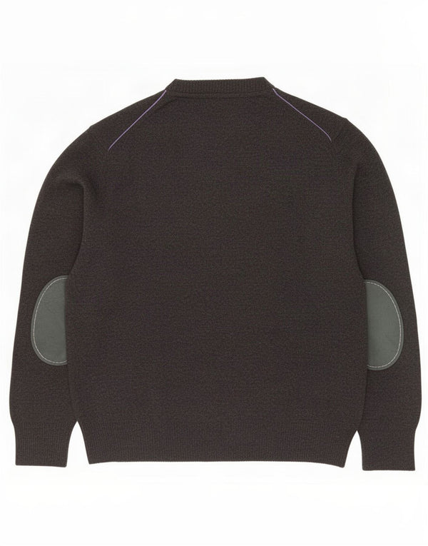 Napapijri Mens Geographic Crew Neck Jumper Sweater Large Grey Merino Wool