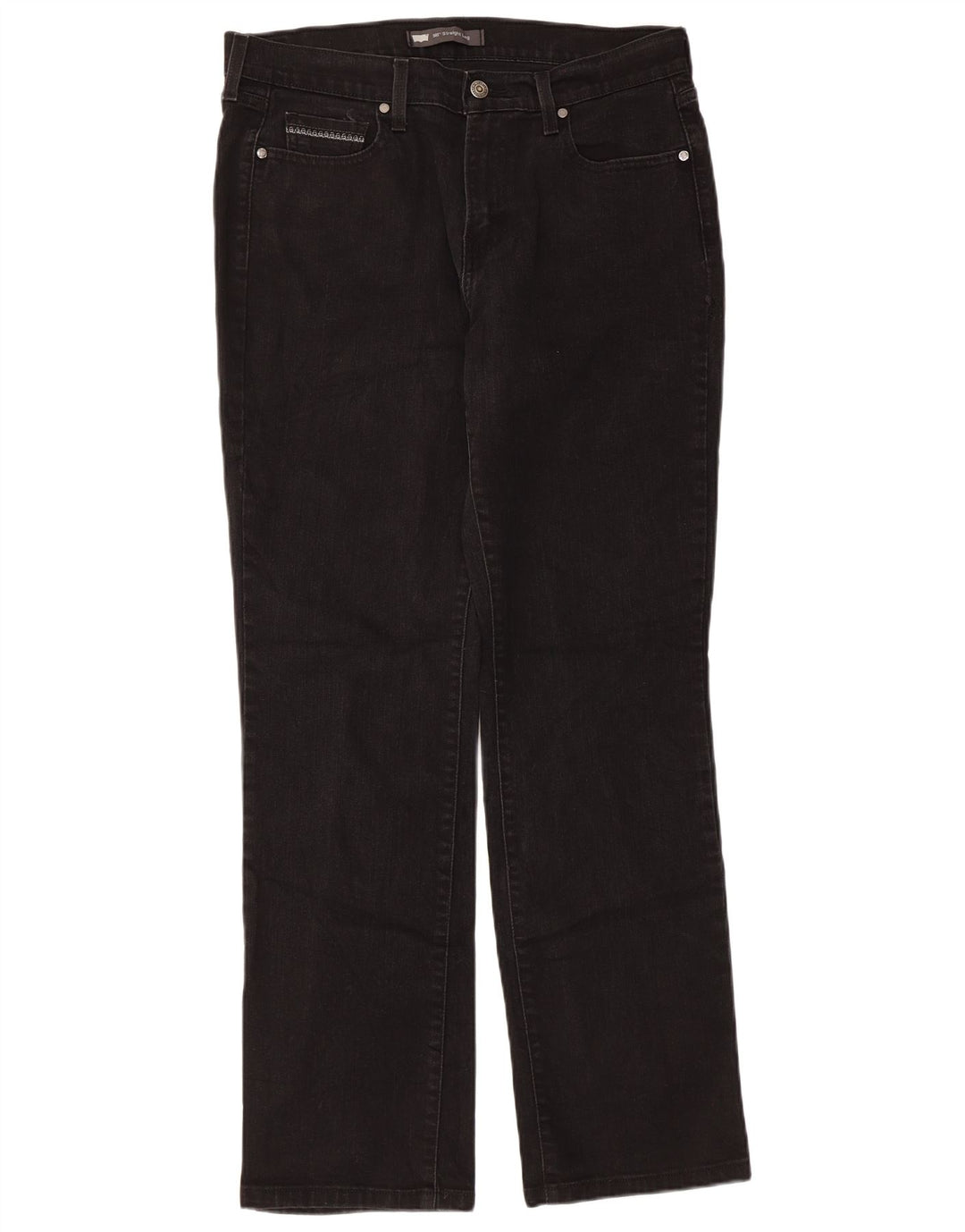 Levi's Mujer 505 Vaqueros Rectos W31 L32 Algodón Negro