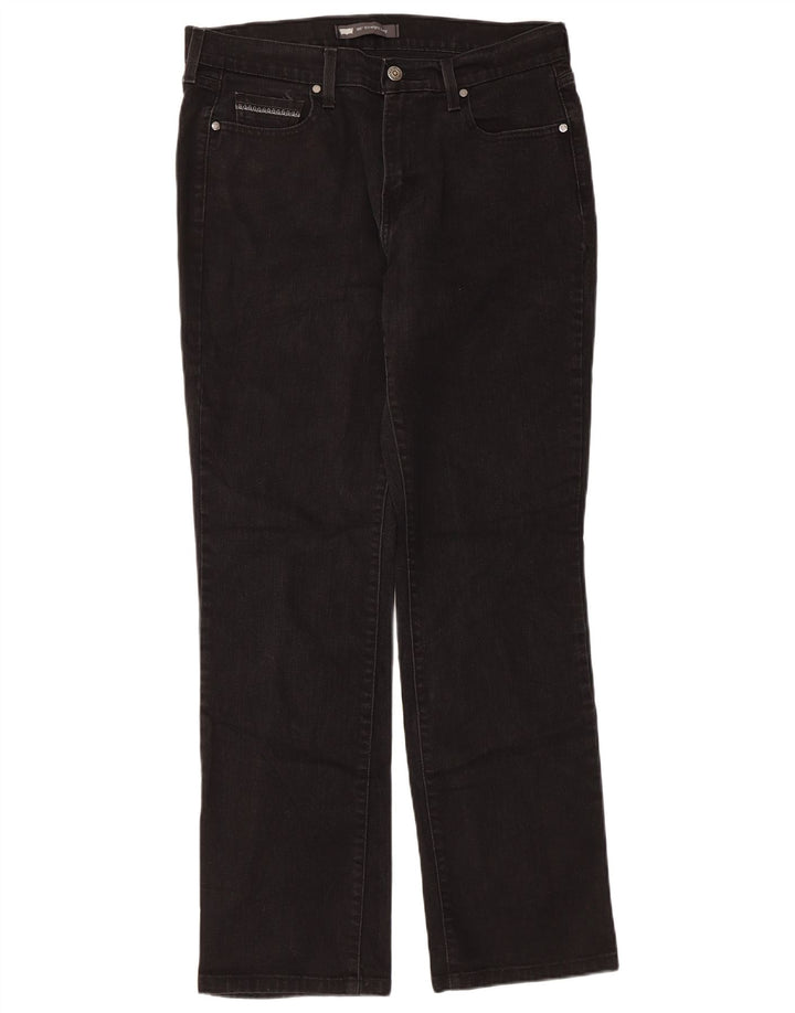 Levi's Mujer 505 Vaqueros Rectos W31 L32 Algodón Negro