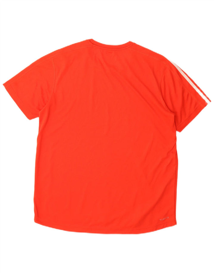 ADIDAS Camiseta Climalite para hombre Top Grande Poliéster rojo