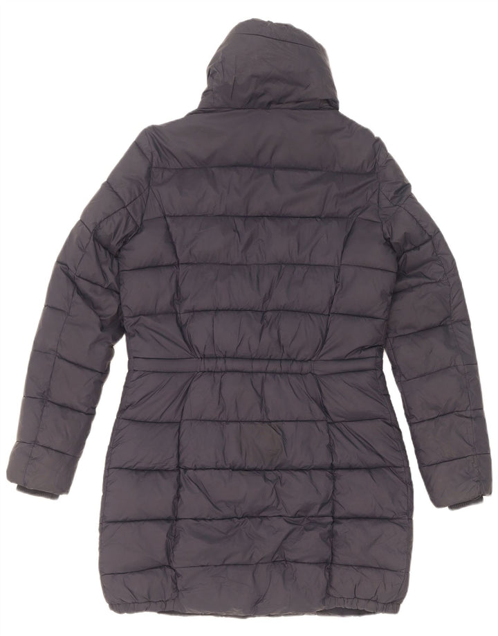 Massimo Dutti Abrigo Acolchado Mujer UK 10 Small Azul Marino Poliéster