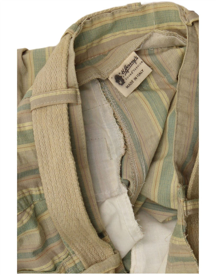 VINTAGE Pantalón chino para mujer IT 36 XS W26 L28 Rayas multicolores