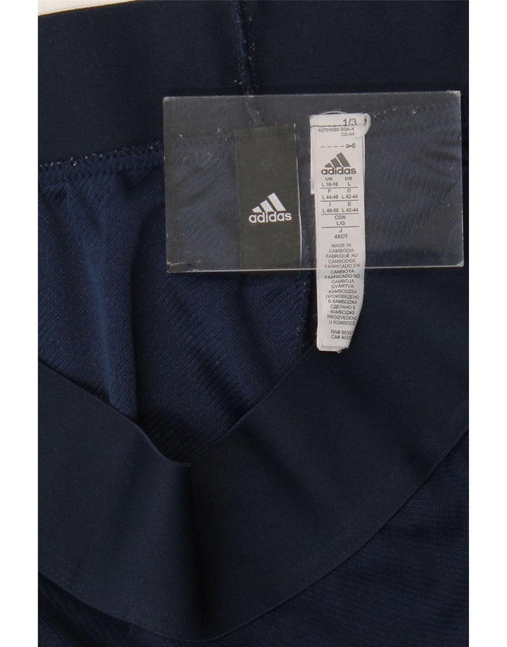 Adidas - Pantalón de chándal para mujer, talla 48/18, talla grande, azul marino, poliéster
