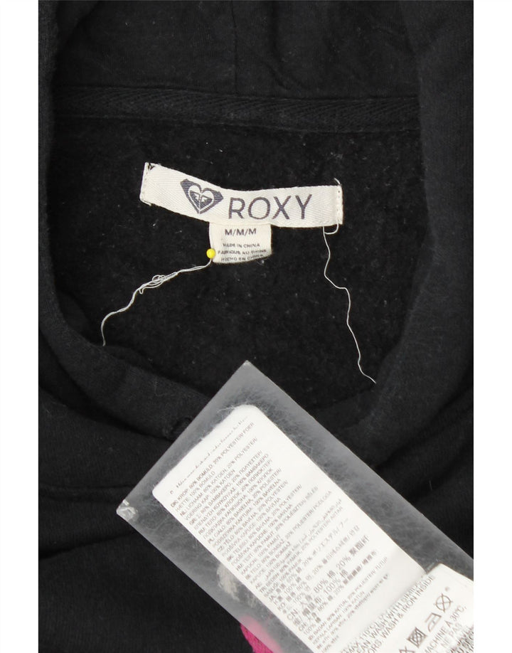 Jersey con capucha gráfica para mujer Roxy UK 44 Algodón negro mediano