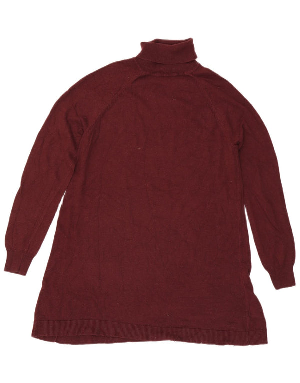 Marks & Spencer Suéter con cuello vuelto para mujer UK 10 Small Borgoña