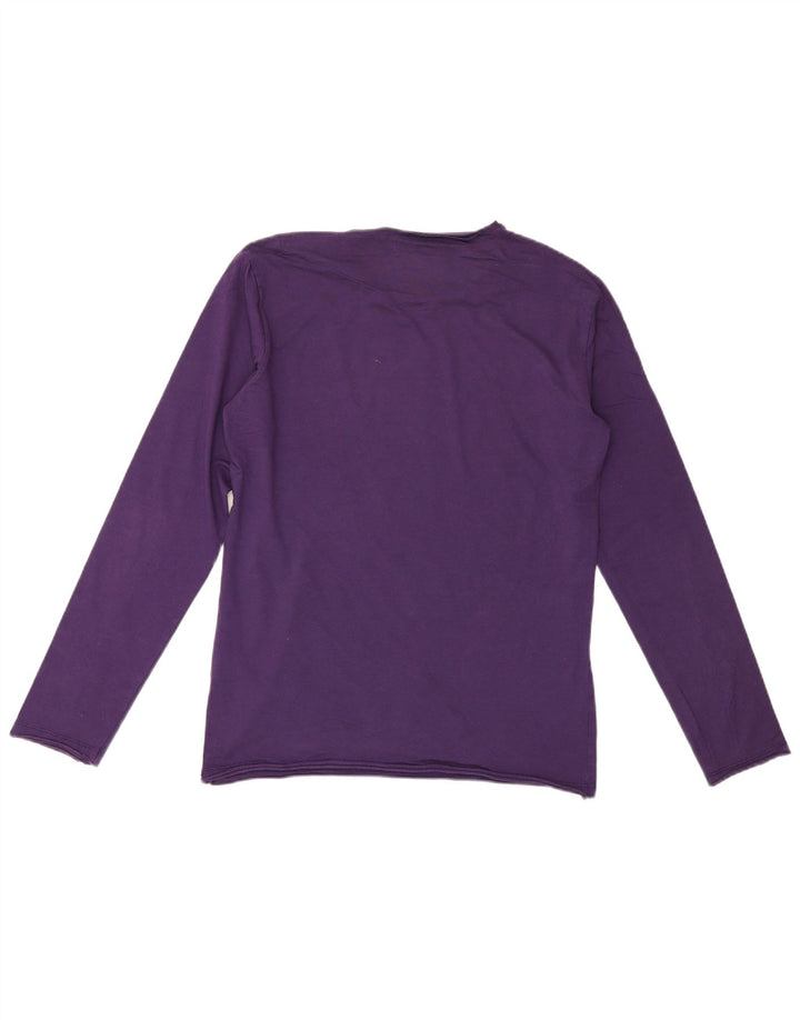 Daniele Alessandrini Mens Graphic Top Manga Larga IT 50 Medio Púrpura