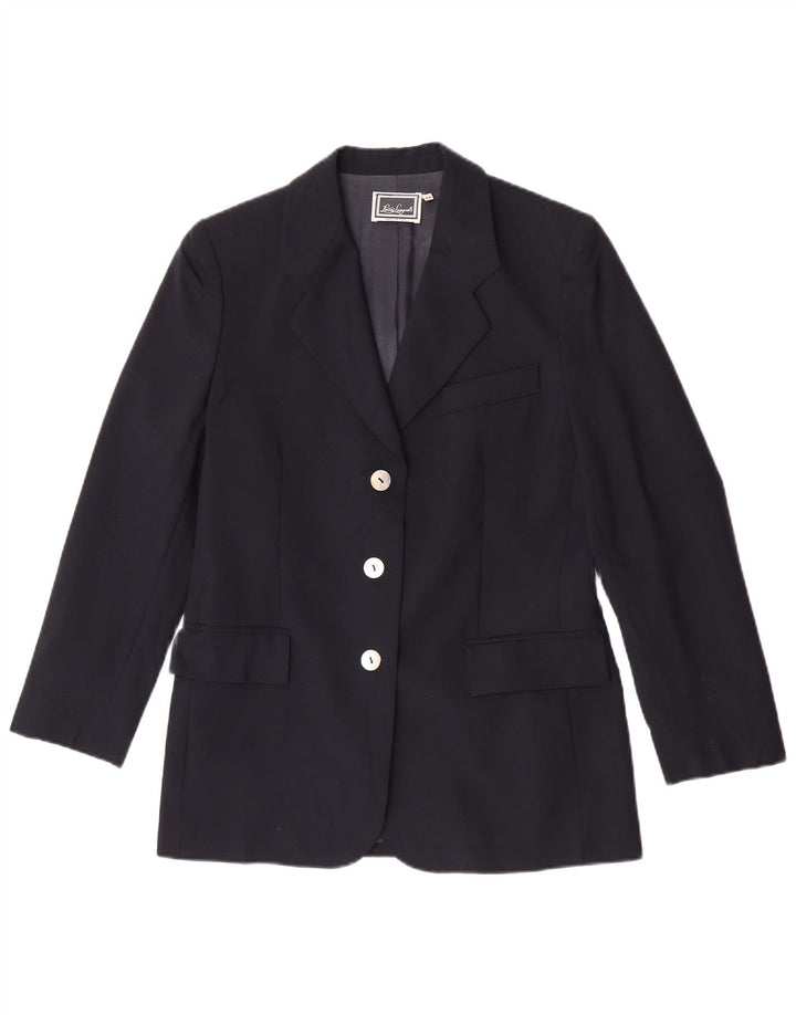 Luisa Spagnoli Chaqueta tipo blazer de 3 botones para mujer IT 44 Azul marino mediano