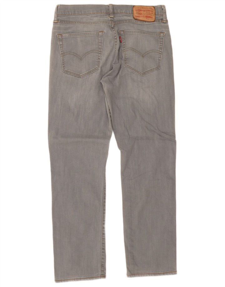 Levi's Hombre 511 Slim Jeans W31 L27 Algodón Gris