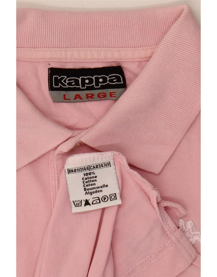 Polo Kappa Hombre Grande Rosa Algodón