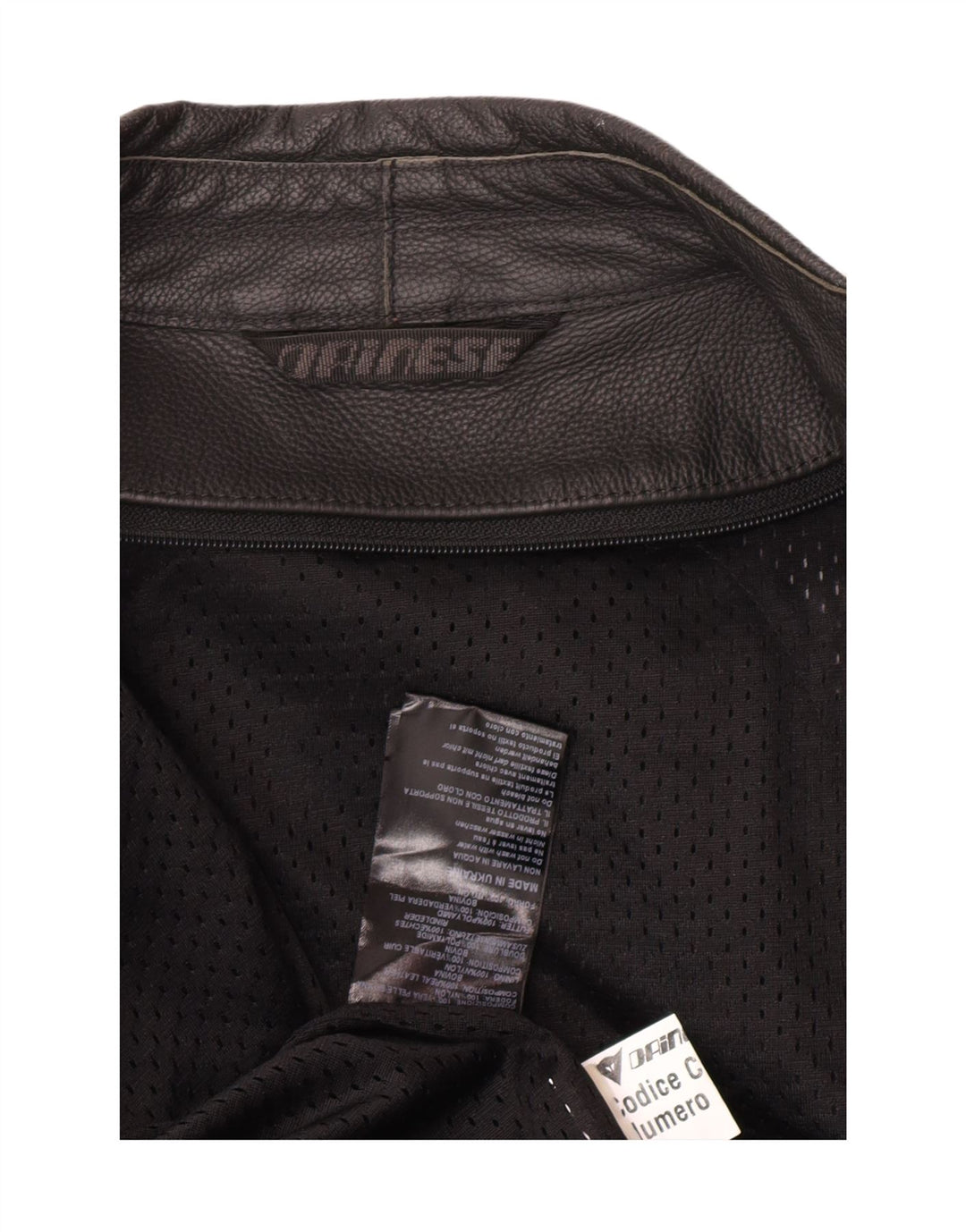 Dainese Mens Graphic Racer Jacket UK 36 Small Cuero Color Block Negro