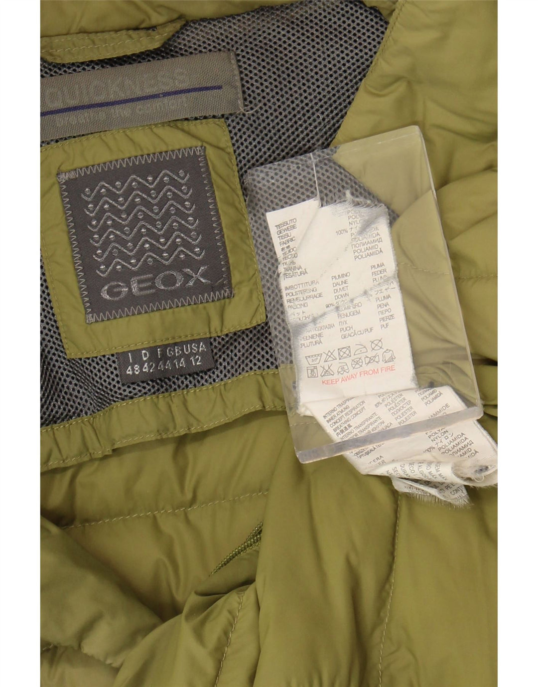 Chaqueta acolchada para mujer Geox UK 44 Grande Poliamida verde