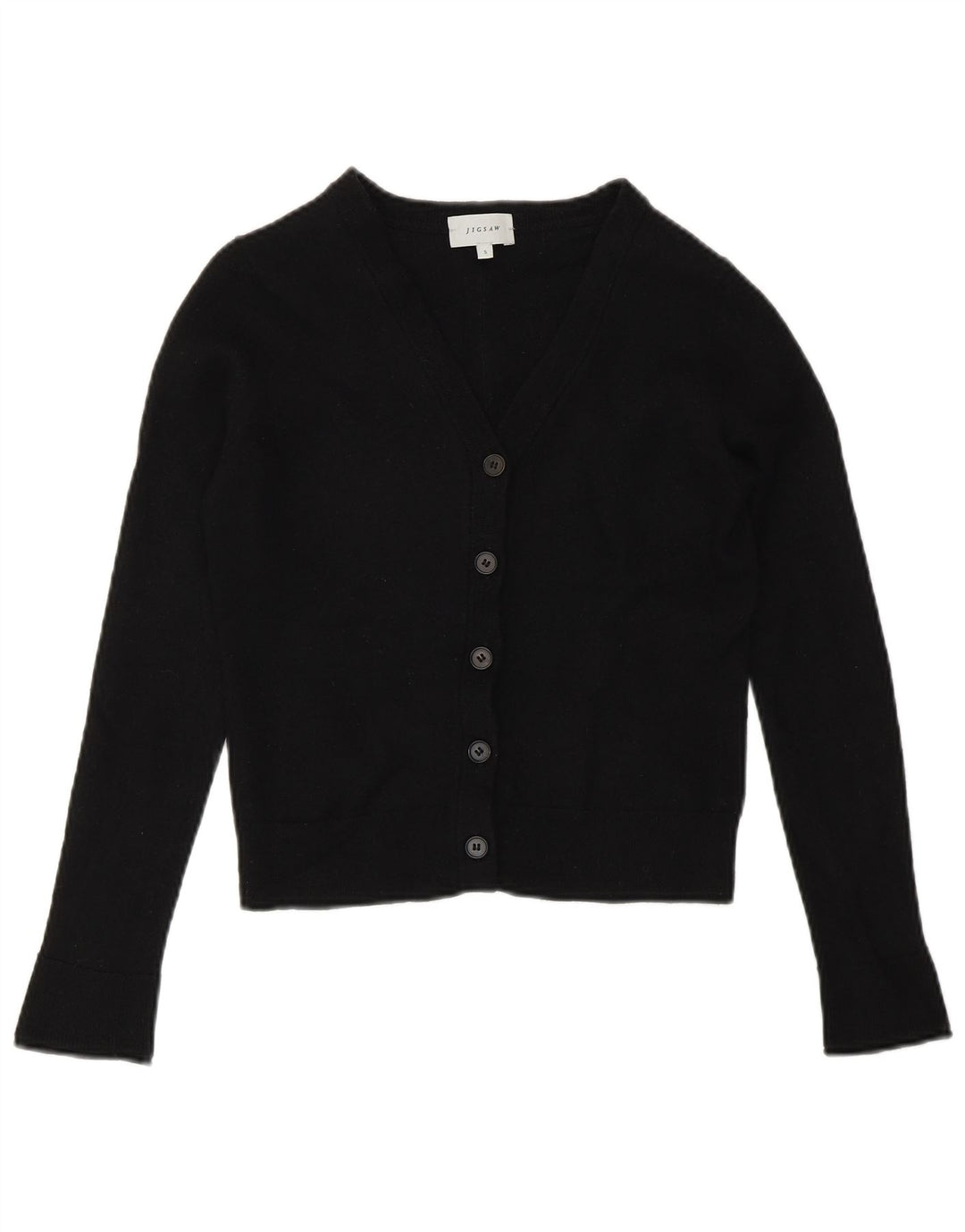 Jigsaw Mujer Bolero Jumper UK 10 Pequeño Lana Negra