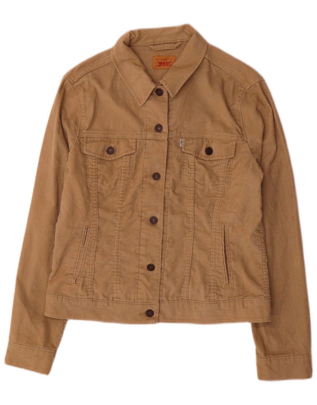 LEVI'S Chaqueta de pana para mujer Reino Unido 46 Grande Algodón beige
