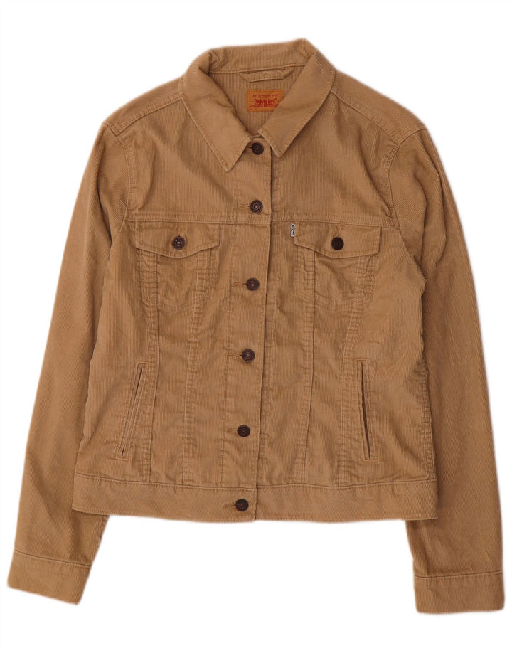 LEVI'S Chaqueta de pana para mujer Reino Unido 46 Grande Algodón beige