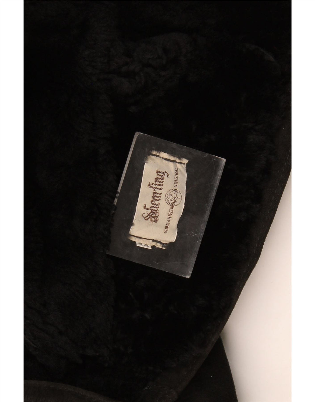 Vintage mujer chaqueta de shearling de gran tamaño IT 44 Medium Black Shearling