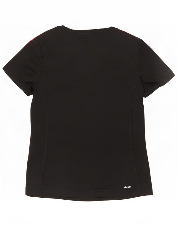 Adidas Mujer Climalite Camiseta Top UK 12/14 Mediano Negro Poliéster