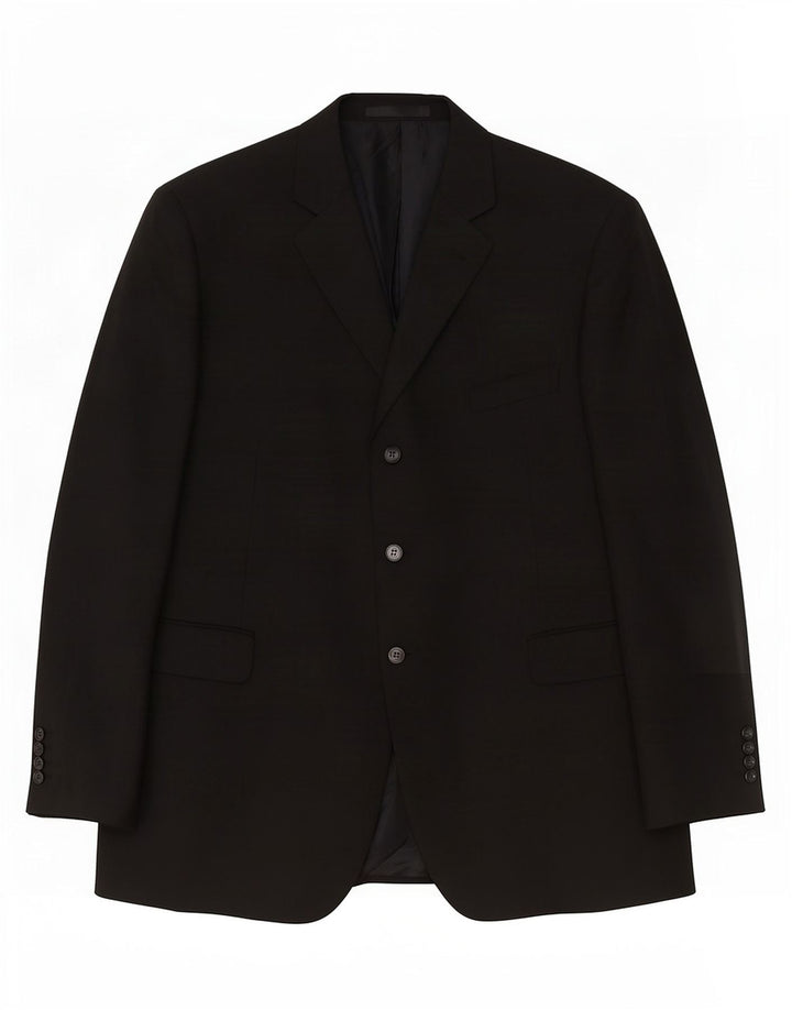 Marks & Spencer Chaqueta tipo blazer de 3 botones para hombre UK 48 2XL Poliéster negro