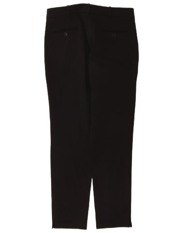 Jigsaw Pantalones informales ajustados para mujer UK 12 Medium W32 L30 Acetato negro