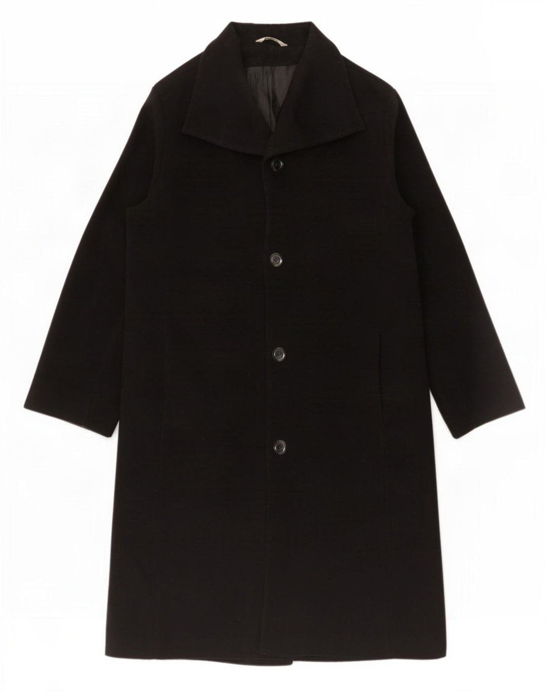 Marks & Spencer Abrigo largo para mujer UK 40 XL Lana virgen negra